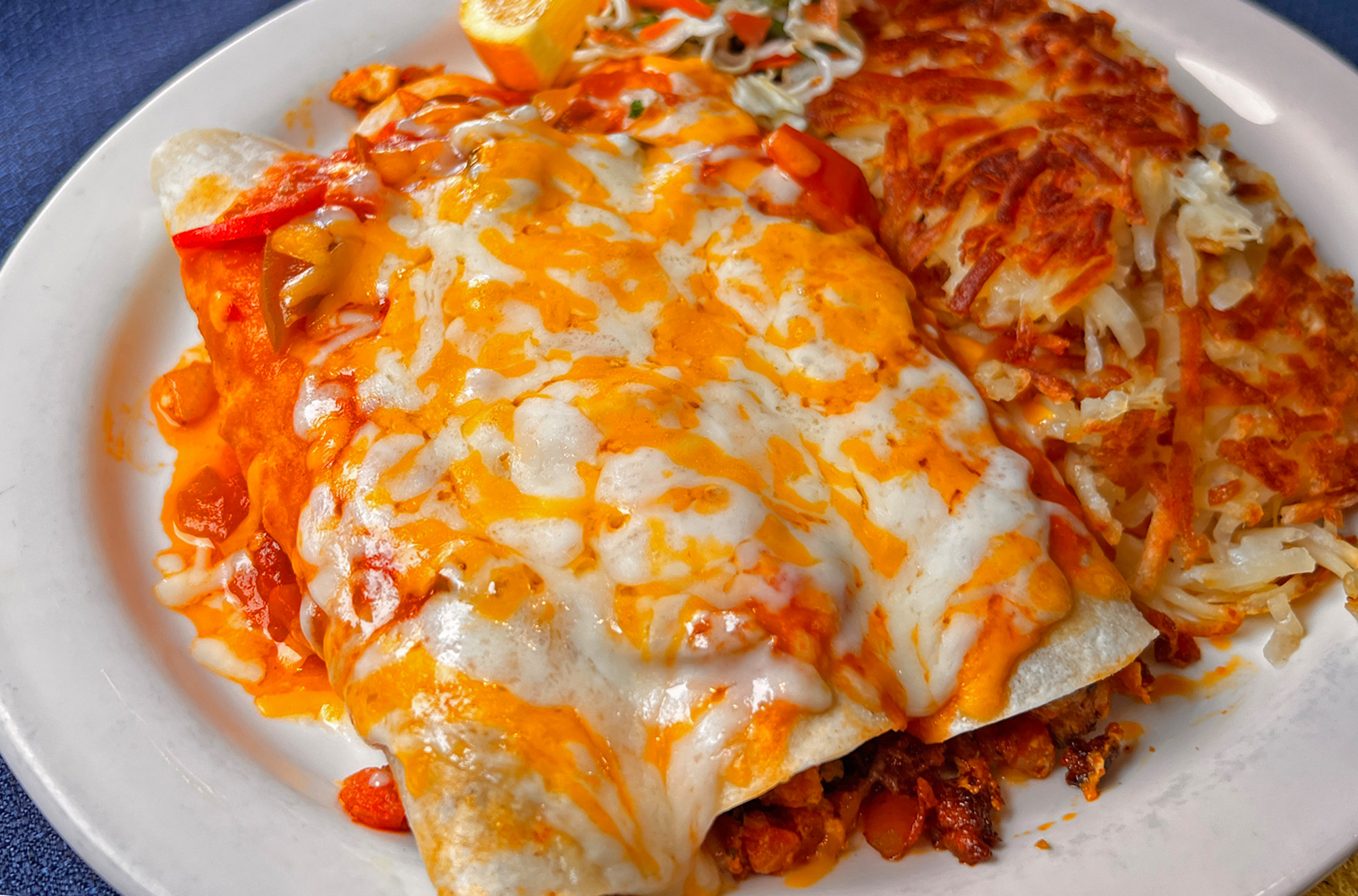 Enchiladas-With-Hash-Brown-Potatoes